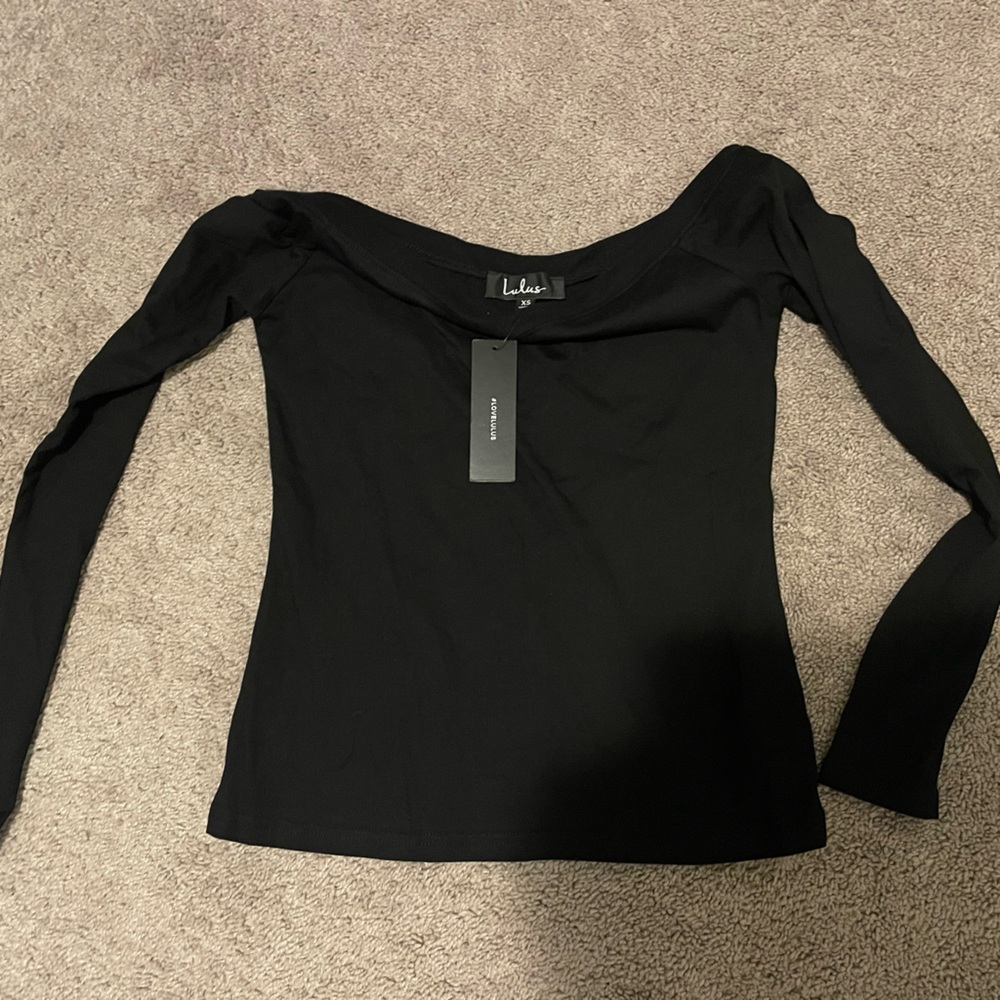 Lulus black off shoulder top